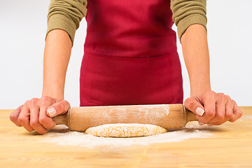 Image showing Rolling dough