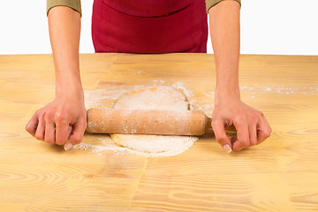 Image showing Rolling dough