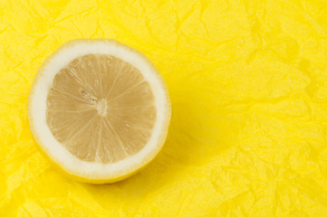 Image showing Lemon on a yellow background