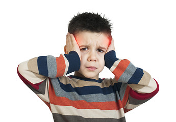 Image showing Child have headache