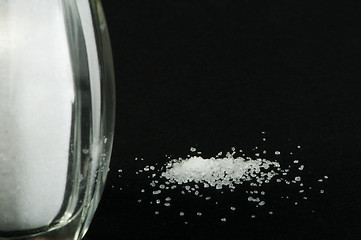 Image showing Salt on black background