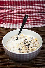 Image showing Muesli breakfast in a bowl