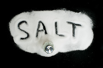 Image showing Word Salt on black background 