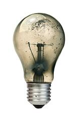 Image showing Old burned light bulb