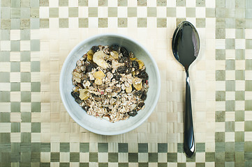 Image showing Muesli breakfast in a bowl