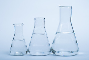 Image showing Empty glass laboratory utensils