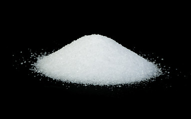 Image showing Salt on black background