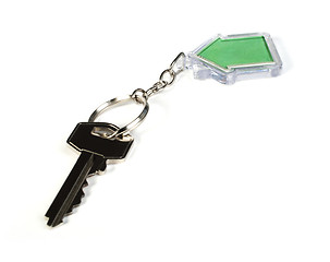 Image showing Keychain with figure of green house