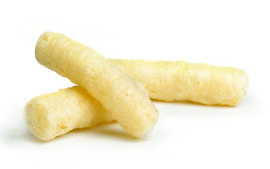 Image showing Corn snacks white isolated