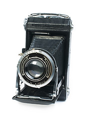 Image showing Old vintage camera white isolated