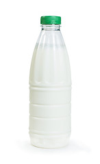 Image showing Plastic transparent bottle with milk