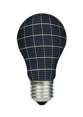 Image showing Lamp made ??of solar panels. Ecology conception