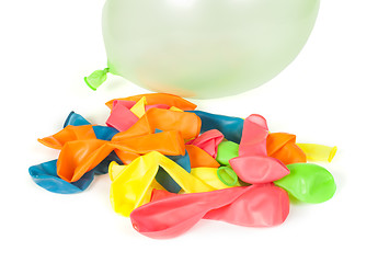 Image showing Pile of uninflated balloons