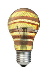 Image showing Lamp made ??of heater. Ecology conception