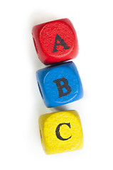 Image showing Letters a b c on cubes