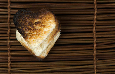 Image showing Toast with heart-shaped