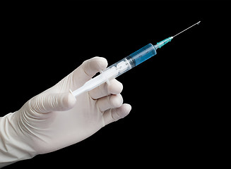 Image showing Hand hold medical syringe