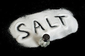 Image showing Word Salt on black background 