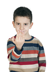 Image showing Child calling somebody