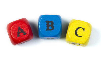 Image showing Letters a b c on cubes