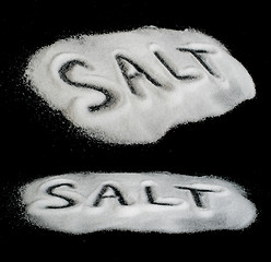 Image showing Word Salt on black background 