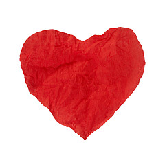 Image showing Heart made ??of curled red paper