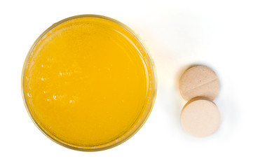 Image showing Vitamins pills soluble in water