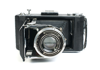 Image showing Old vintage camera white isolated