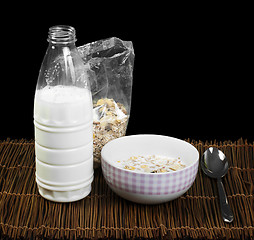 Image showing Muesli breakfast in transparent package