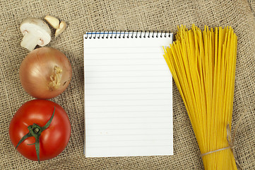 Image showing Notebook to write recipes