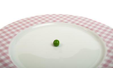 Image showing Plate with peas white isolated