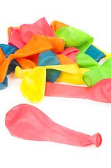 Image showing Pile of uninflated balloons