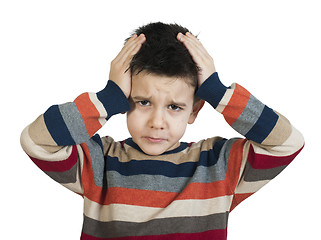 Image showing Child have headache