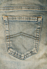 Image showing Jeans back blue pocket