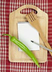 Image showing Notebook to write recipes