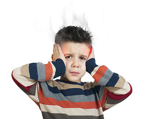 Image showing Child have headache