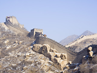 Image showing Great Wall of China in winter

