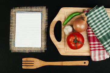 Image showing Notebook to write recipes