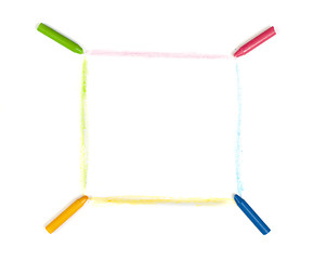 Image showing Pastels and painted lines