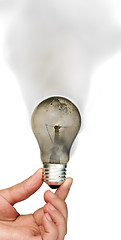 Image showing Old burned light bulb