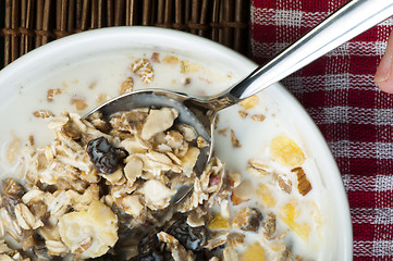 Image showing Muesli breakfast in a bowl