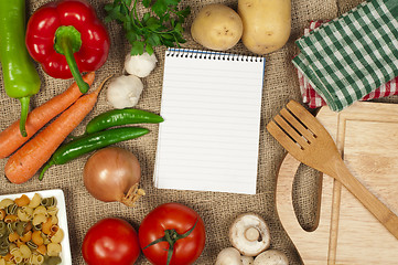 Image showing Notebook to write recipes