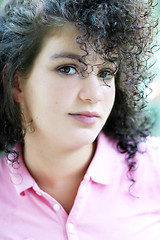 Image showing Girl with curly hair