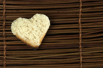 Image showing Toast with heart-shaped