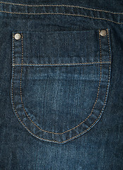 Image showing Jeans back blue pocket