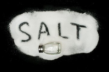 Image showing Word Salt on black background 