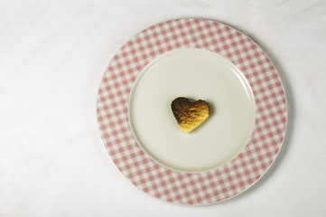 Image showing Toast with heart-shaped