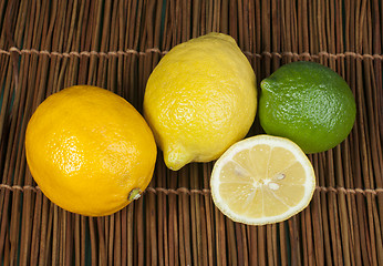 Image showing Three varieties of lemons