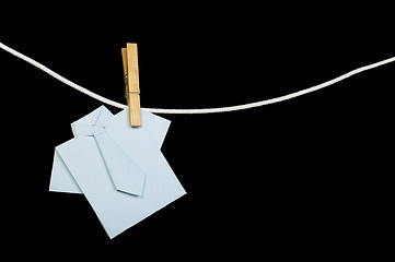 Image showing Origami shirt on rope