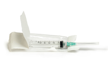 Image showing Medical syringe white isolated 